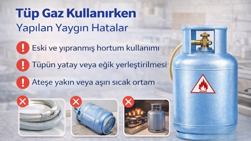 Tüp Gaz Kullanırken Yapılan Yaygın Hatalar